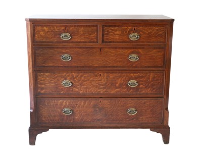 Lot 667 - A George III Oak and Mahogany-Crossbanded...