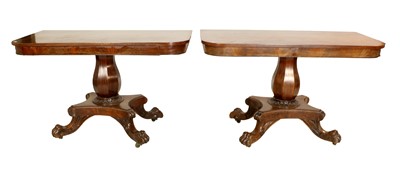 Lot 652 - A Pair of George IV Mahogany D End Side Tables,...