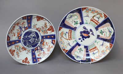 Lot 64 - A Pair of Imari Porcelain Jars and Covers,...