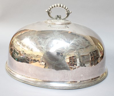 Lot 50 - A Silver Plated Meat Dome, A Framed Engraving,...