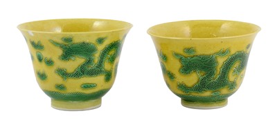 Lot 126 - A Near Pair of Chinese Porcelain "Dragon"...