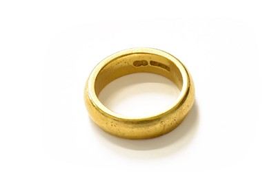 Lot 133 - A 22 Carat Gold Band Ring, finger size L