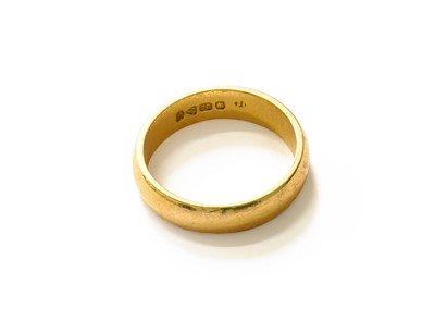 Lot 164 - A 22 Carat Gold Band Ring, finger size L1/2