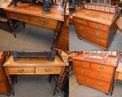 Lot 1435 - A Late Victorian Mahogany Four-Piece Bedroom...