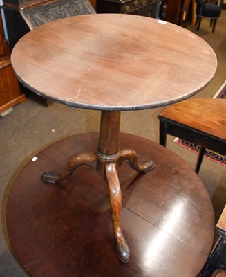 Lot 1369 - A Georgian Tilt-top Tripod Table, with...