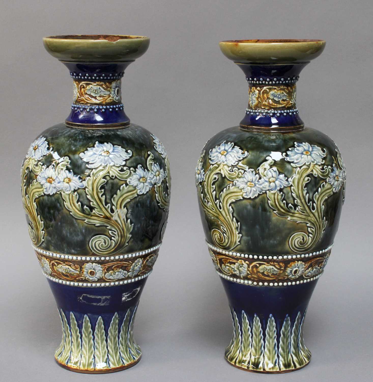 Lot 2 - A Pair of Royal Doulton Vases, numbered 2009