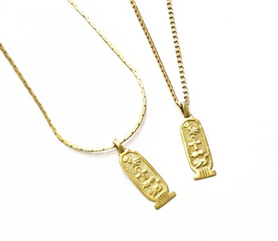Lot 152 - A 9 Carat Gold Pendant on Chain, pendant...