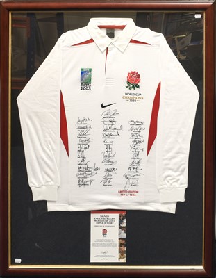 Lot 23 - England Rugby World Cup Champions Signed Shirt