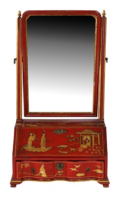 Lot 787 - An Early 20th Century Red Japanned and Parcel...