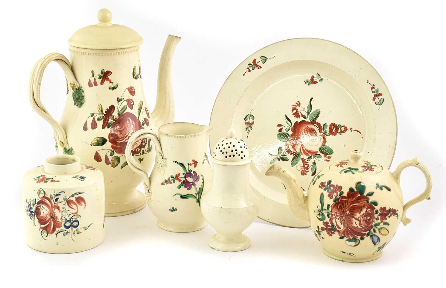 Lot 95 - A Creamware Teapot and Cover, circa 1770, of...