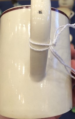 Lot 86 - A Creamware Mug, circa 1790, of cylindrical...