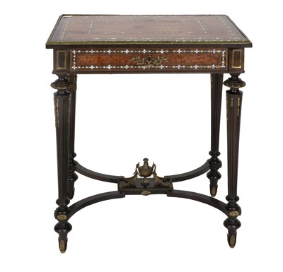 Lot 309 - A French Napoleon III Amboyna, Ebonised and...