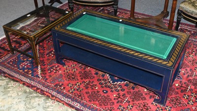 Lot 1303 - A Modern Low Coffee Table/Vitrine, with a...