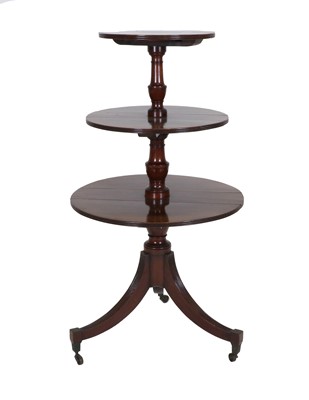 Lot 225 - A Regency Mahogany Three-Tier Dropleaf Dumb...