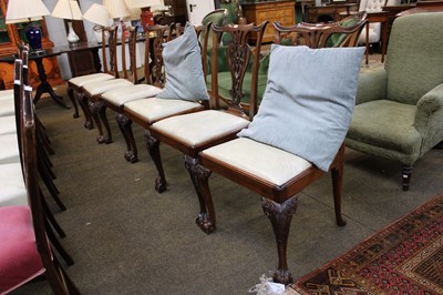 Lot 1396 - A Set of Six George III Style Mahogany Dining...