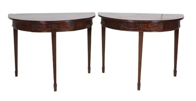 Lot 333 - A Pair of George III Period Mahogany Side...