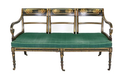 Lot 337 - A Regency Green Painted and Parcel Gilt...