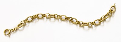 Lot 200 - A Fancy Link Bracelet, stamped '750', length...