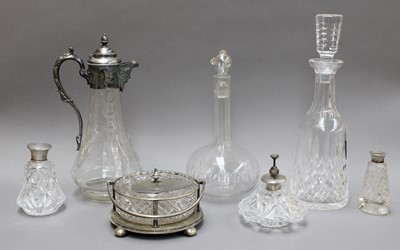 Lot 17 - A Silver Mounted Atomiser and Two Glass Scents,...