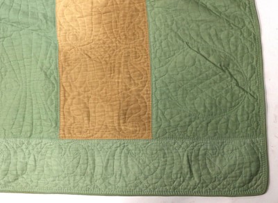 Lot 2128 - Early 20th Century Green and Cream Cotton...