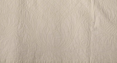 Lot 2122 - Early 20th Century White Cotton Quilt, hand...