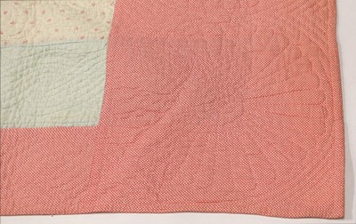 Lot 2127 - Early 20th Century Strippy Quilt, bordered...