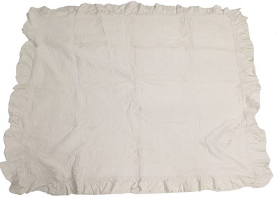 Lot 2123 - An Early 20th Century White Cotton Quilted...