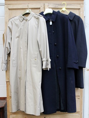 Lot 353 - Burberry Navy Wool Long Coat, with inverted...