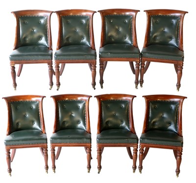 Lot 741 - A Set of Eight Victorian Mahogany Dining...