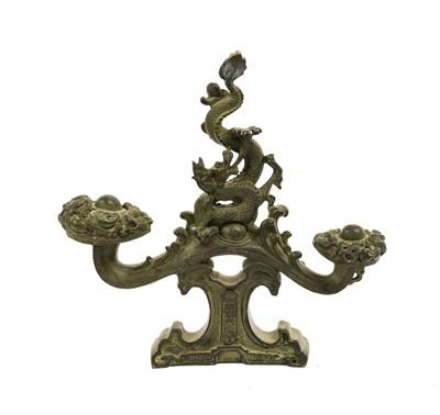 Lot 223 - A Chinese Bronze Finial/Stand, in Archaic...