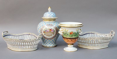 Lot 40 - A Pair of Dresden Porcelain Pierced Baskets,...