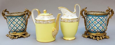 Lot 23 - A Pair of Sevres Style Cache Pots, late 19th...