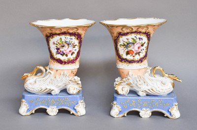 Lot 89 - A Pair of Paris Porcelain Vases, late 19th...