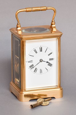 Lot 87 - A Brass Striking Carriage Clock, circa 1900,...