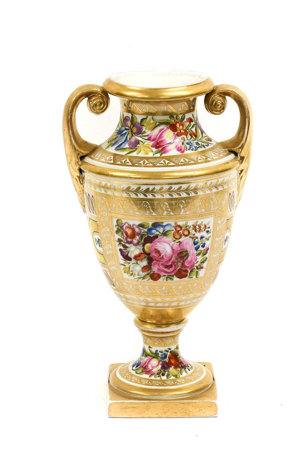 Lot 71 - A Coalport Vase, circa 1810, of twin-handled...