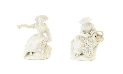 Lot 36 - A Pair of Bow White Porcelain Figures from The...