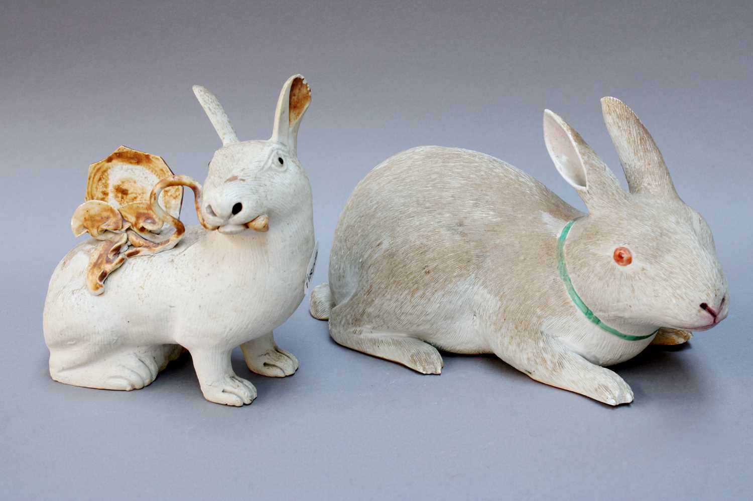 Porcelain Chinese Pattern Rabbit Lot 33 - A Chinese Porcelain Model of a Rabbit,