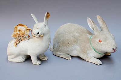 Lot 33 - A Chinese Porcelain Model of a Rabbit,...
