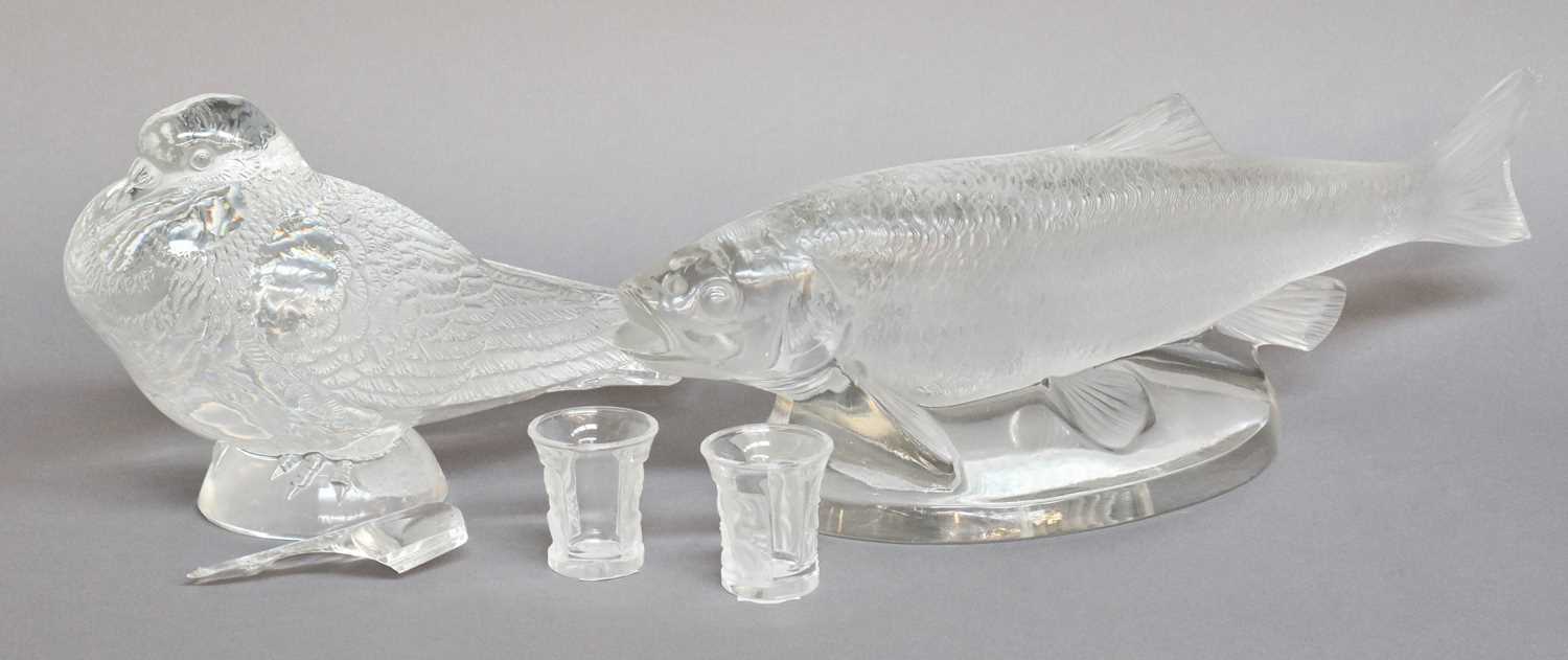 Lot 93 - A Lalique Naturalistic Model of a Fish, on...