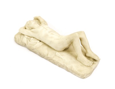 Lot 401 - Italian School, 19th century, a white marble...