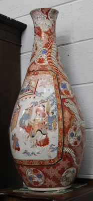 Lot 148 - A Pair of Arita Porcelain Floor Vases, Meiji...