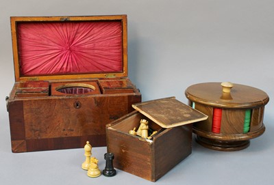 Lot 41 - A Carved Wooden Chess Set of Staunton Type,...