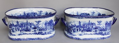 Lot 340 - A Pair of Reproduction Blue and White...