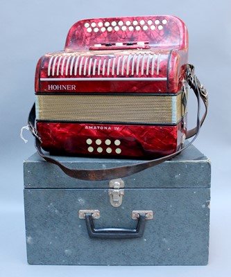 Lot 315 - A Hohner Amatona IV Accordion and A Hohner...