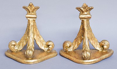 Lot 114 - A Pair of Giltwood Wall Brackets, early 20th...