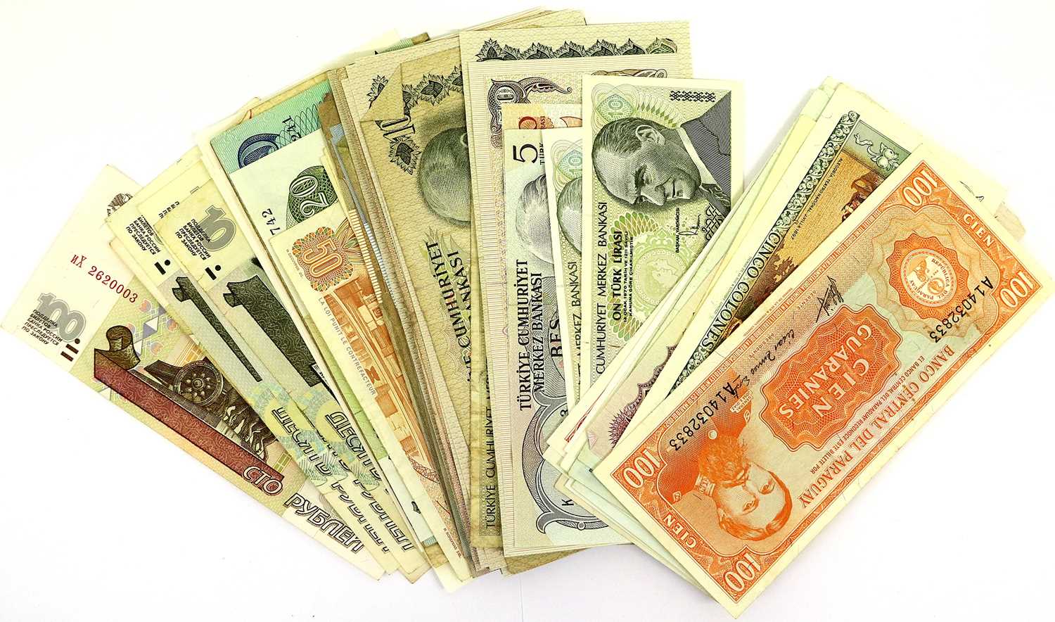 Lot 583 - 400+ World Banknotes, including examples