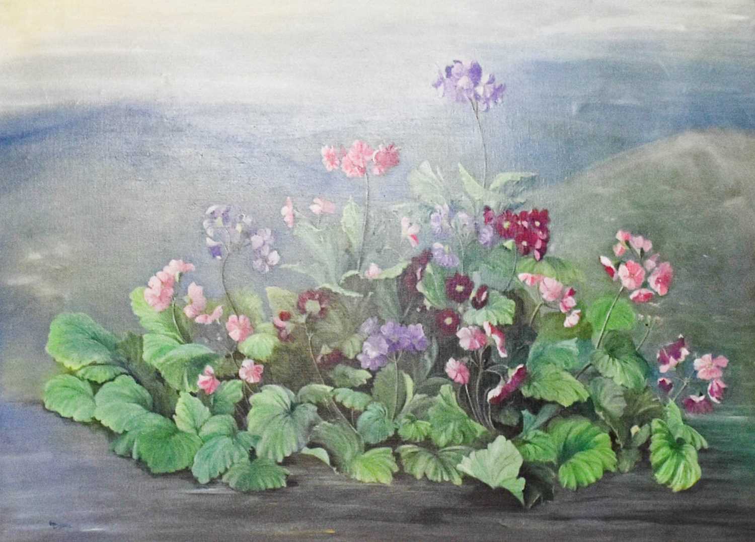 Lot 1028 - Eleanor Patricia Dyson (b.1922) Primulas In