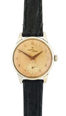 Lot 2399 - Zenith: A Stainless Steel Wristwatch, signed...