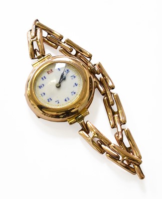 Lot 188 - A ladys 9 carat wristwatch, circa 1918