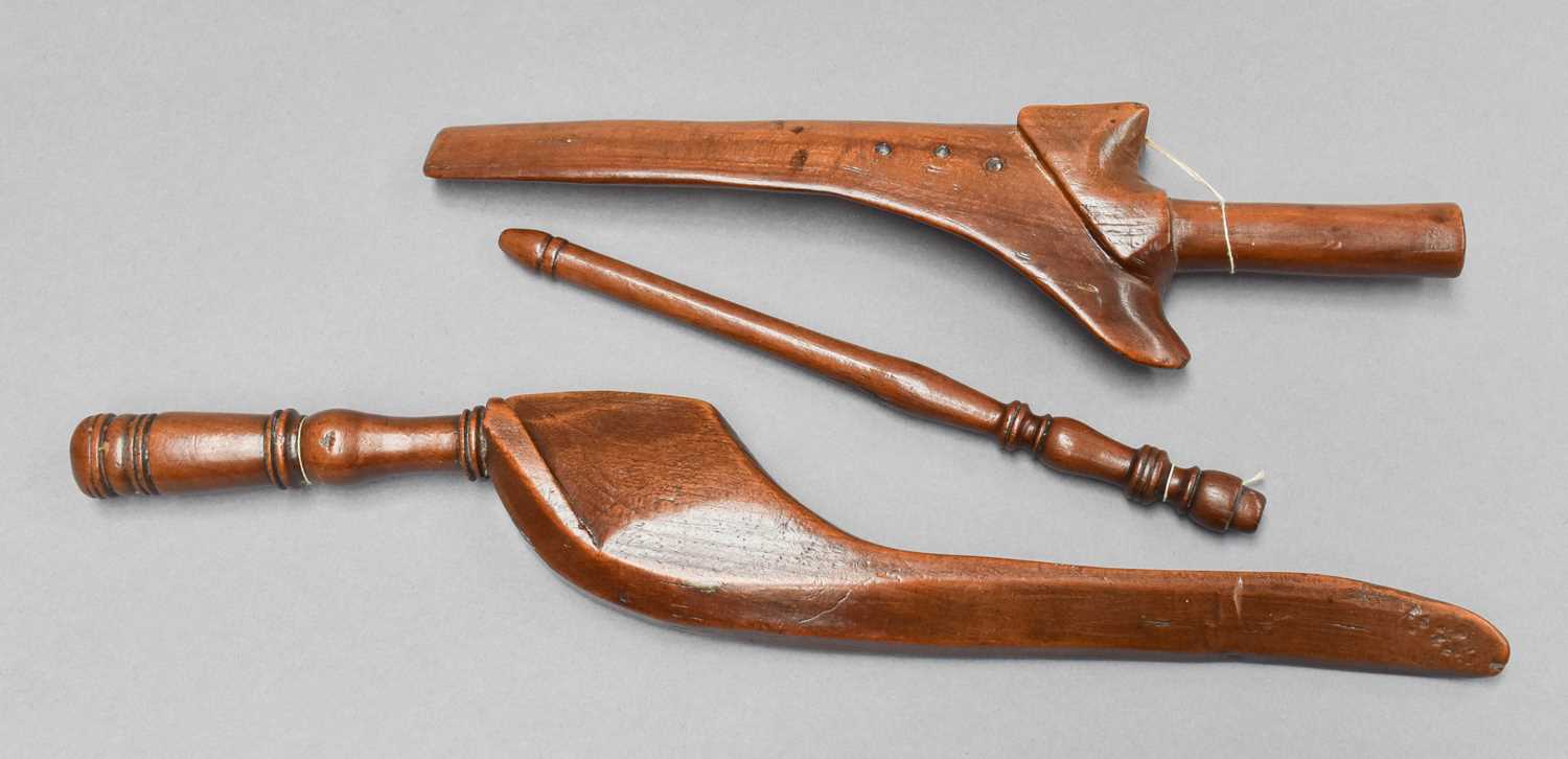 Lot 123 - Two Late 19th Century Gull Wing Fruitwood...